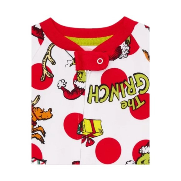 Dr Seuss The Grinch Matching Family Pajamas PJ's Infant Size 6-9 Months Baby - Picture 2 of 6